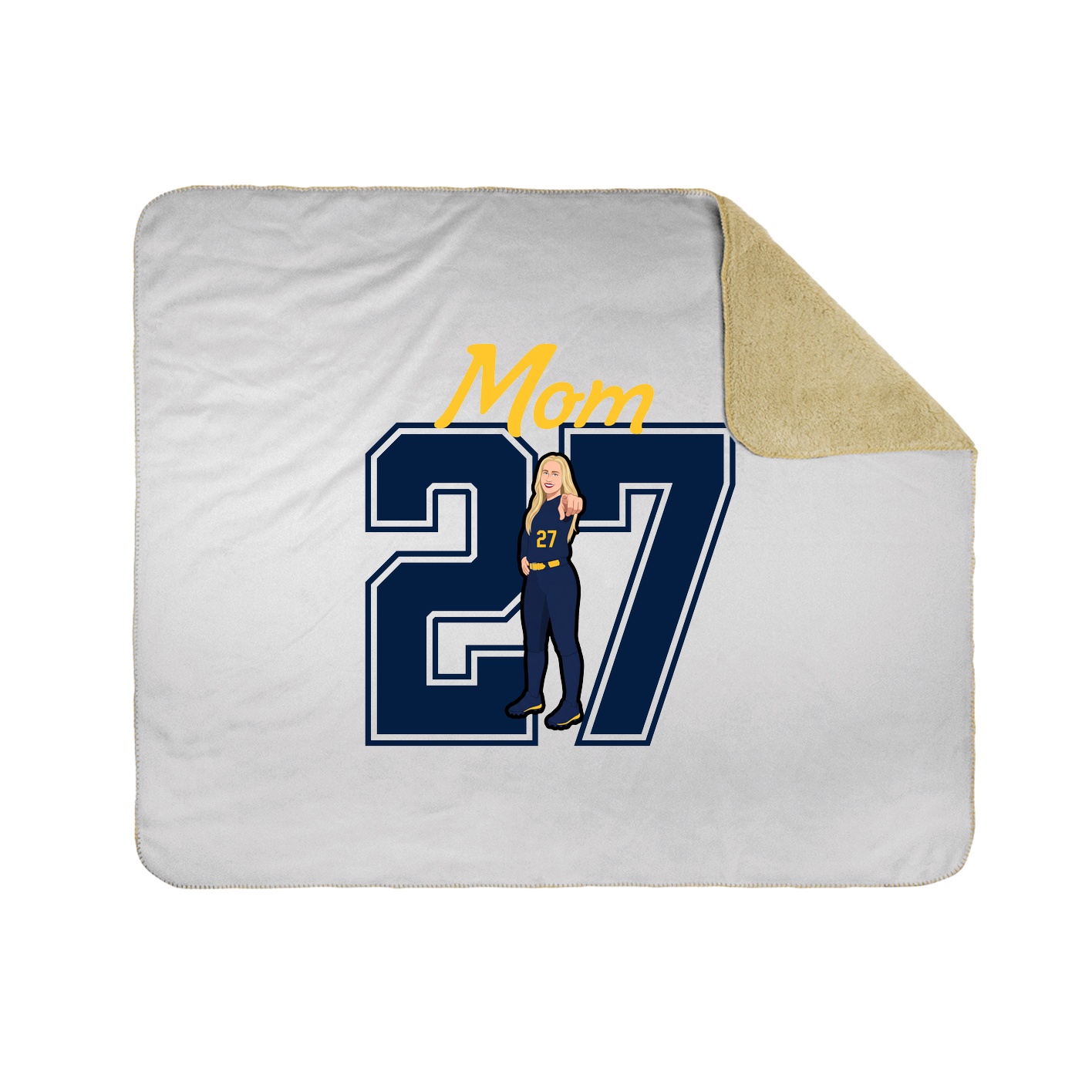 Throw Blanket — Mothers Day Shirsey in White