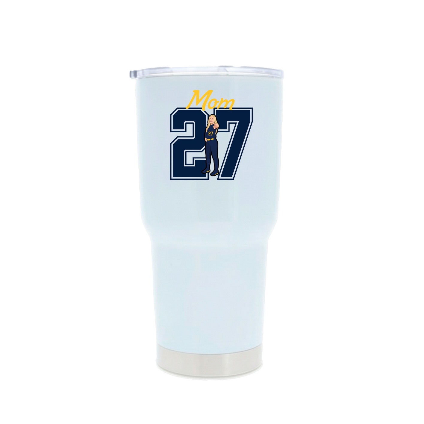 30oz Stainless Steel Tumbler — Mothers Day Shirsey in White