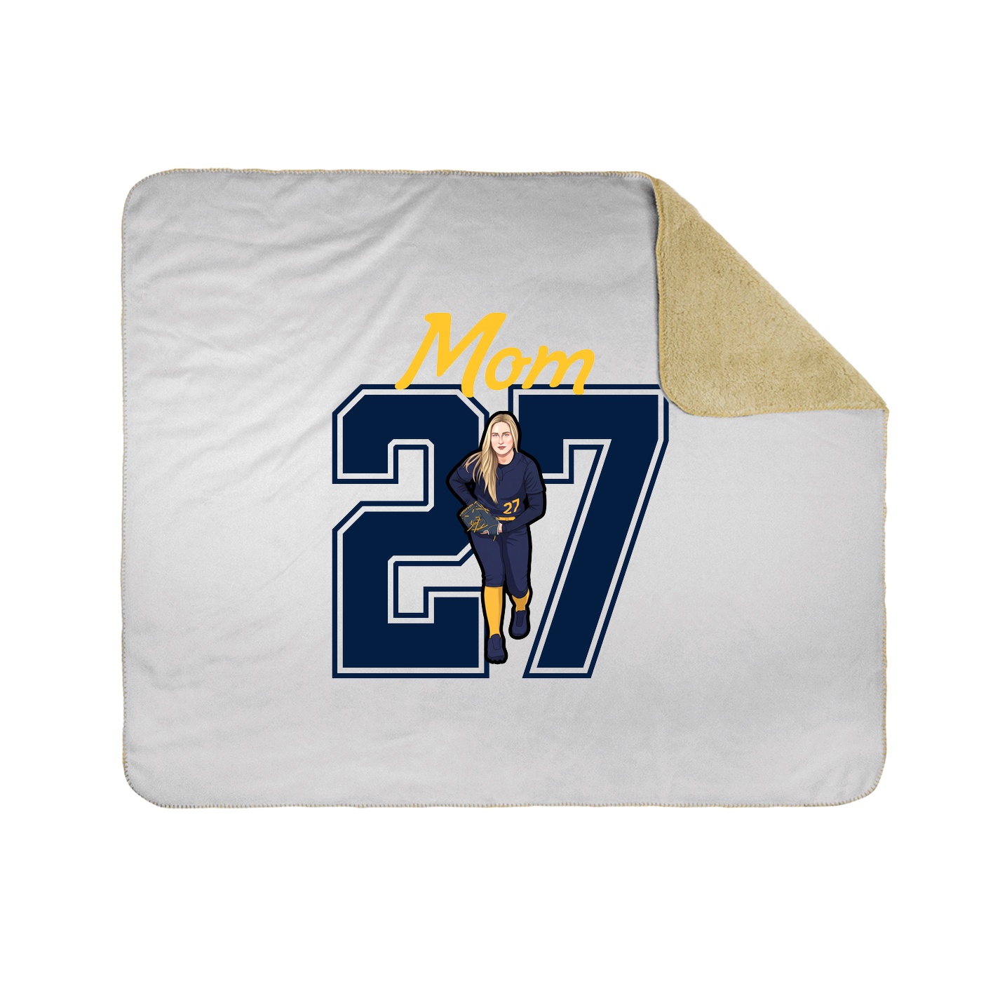 Throw Blanket — Mothers Day Shirsey in White