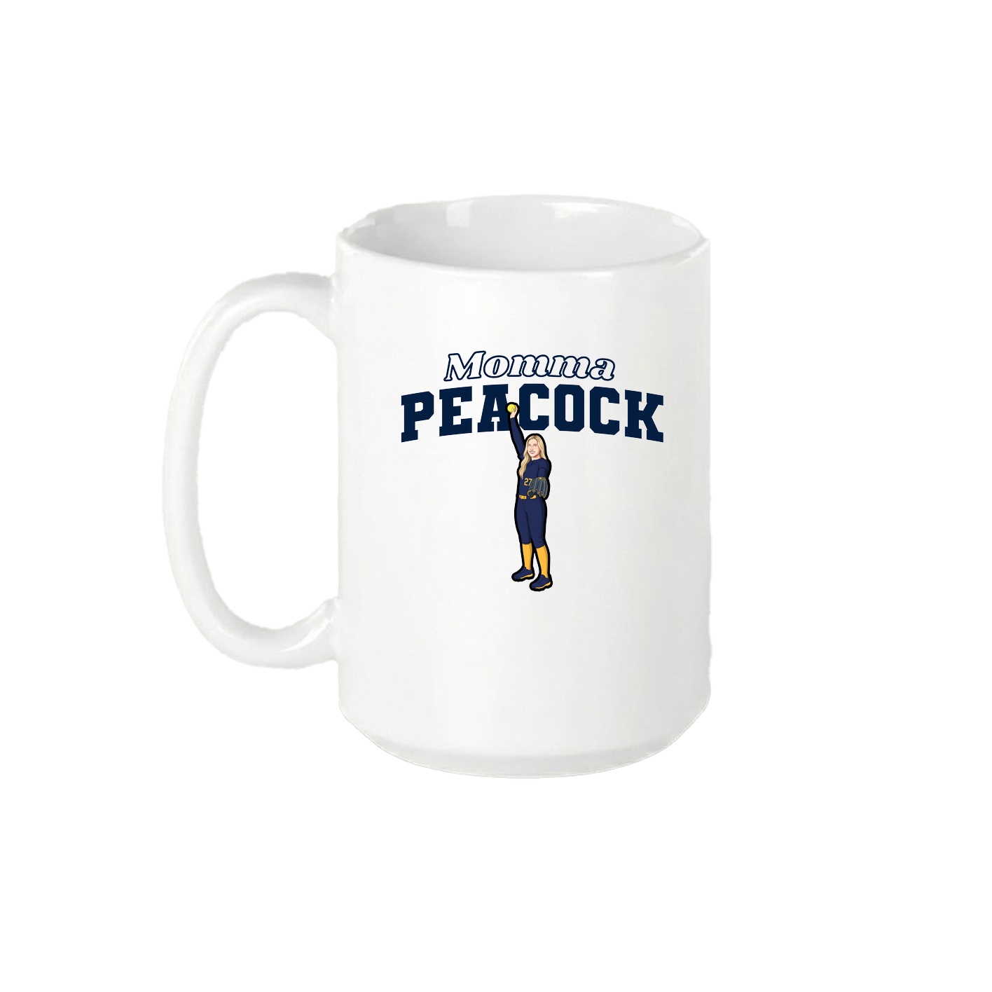 15oz Coffee Mug — Mothers Day Block in White