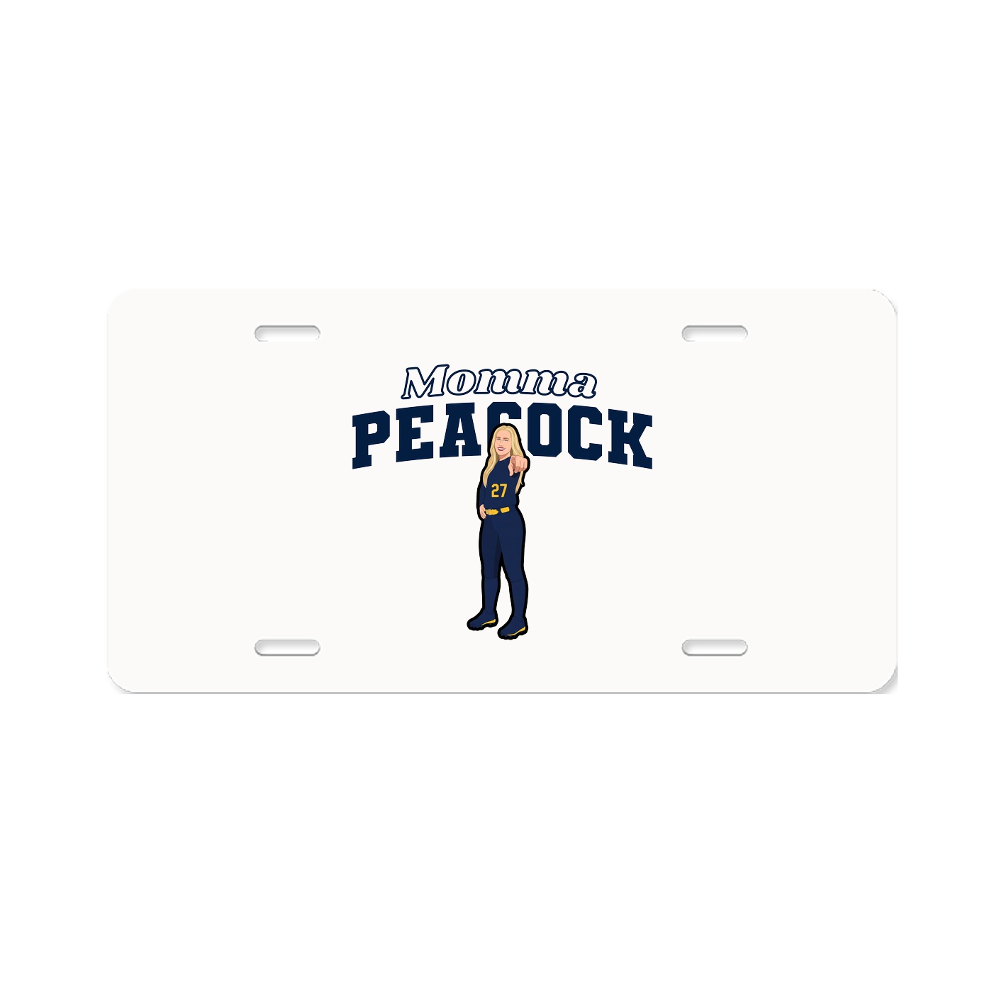 License Plate — Mothers Day Block in Classic