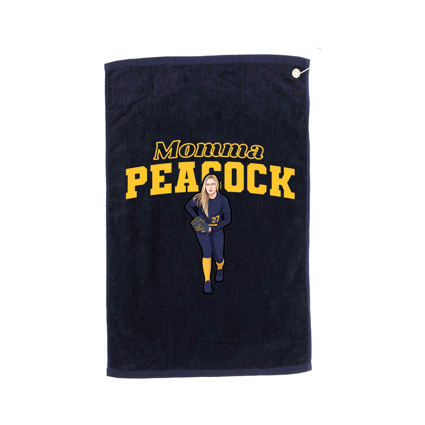 Golf Towel — Mothers Day Block in Navy