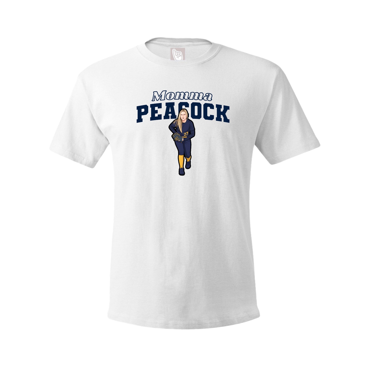 Youth Tee — Mothers Day Block in White