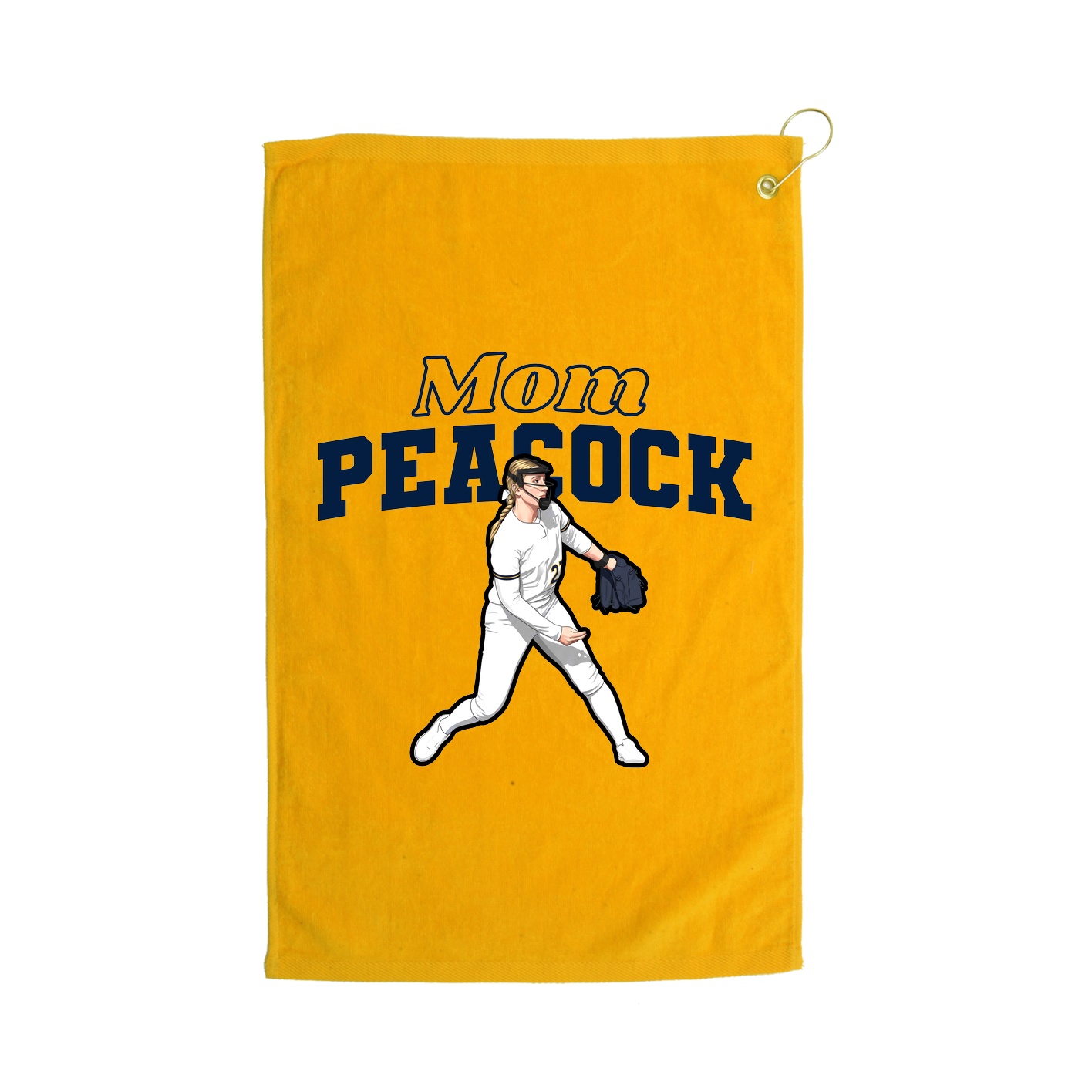 Golf Towel — Mothers Day Block in Gold