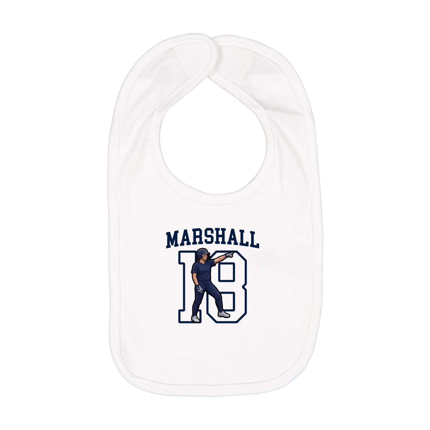 Infant Bib — Shirsey in White
