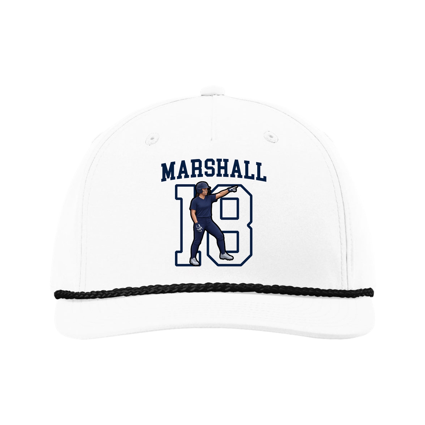 Five-Panel Classic Rope Cap — Shirsey in White