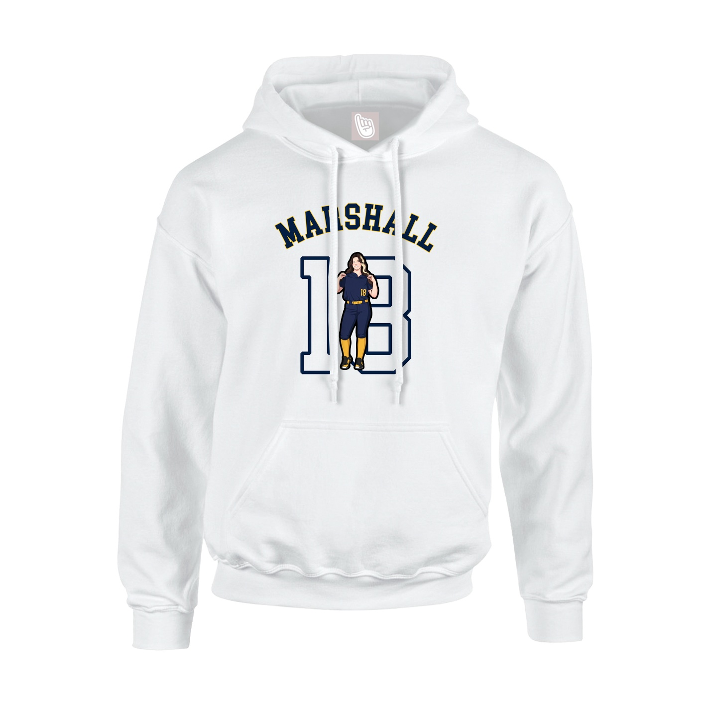 Youth Hoodie — Shirsey Arch in White