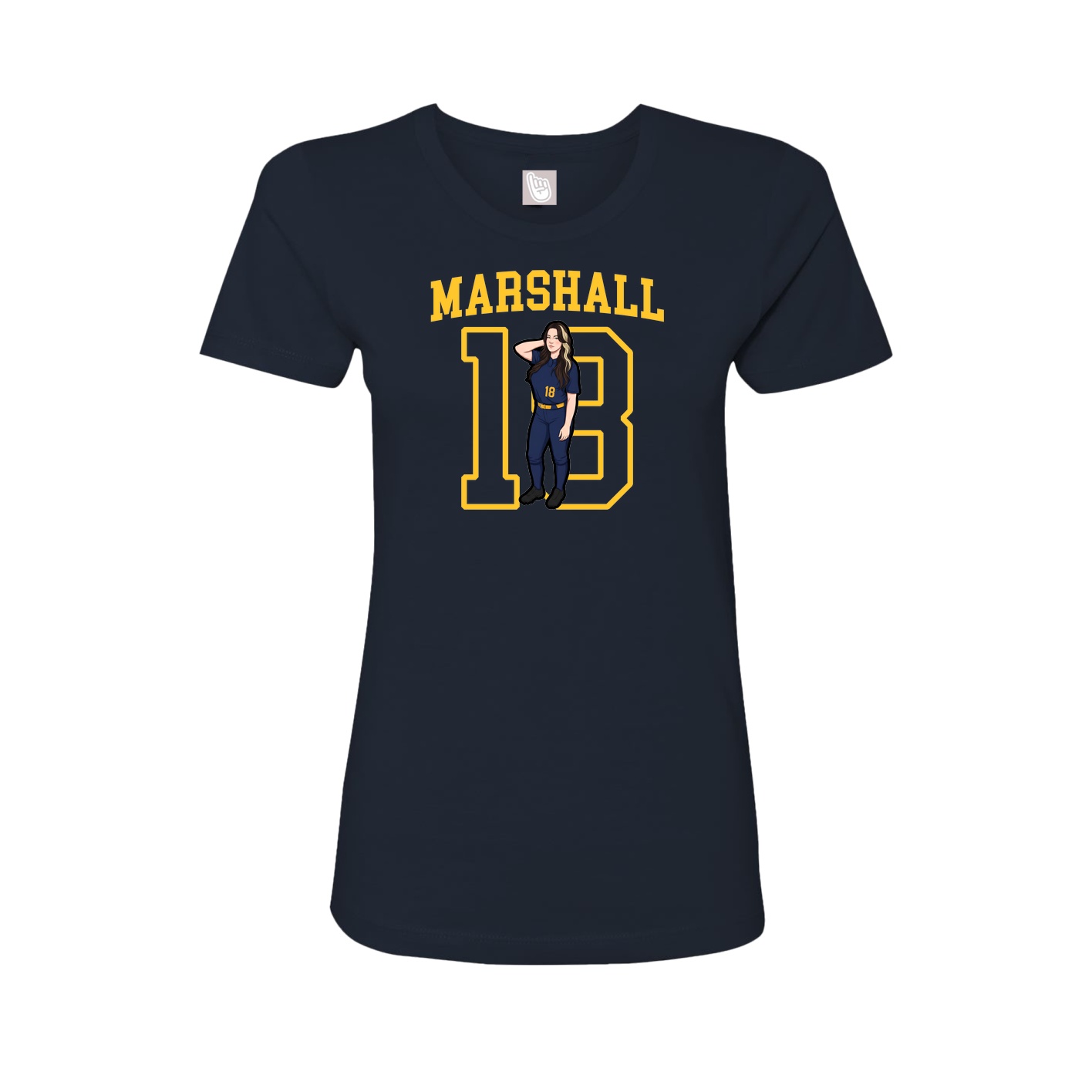 Fitted Women's Tee — Shirsey in Navy