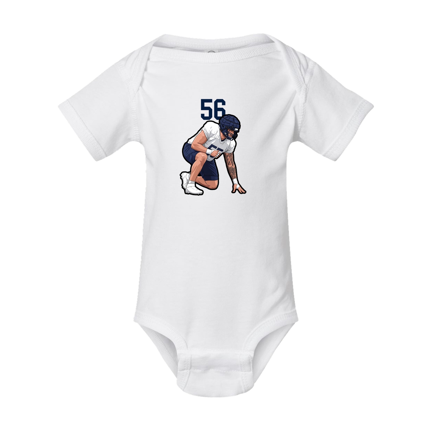 Baby Onesie — Number Top in White