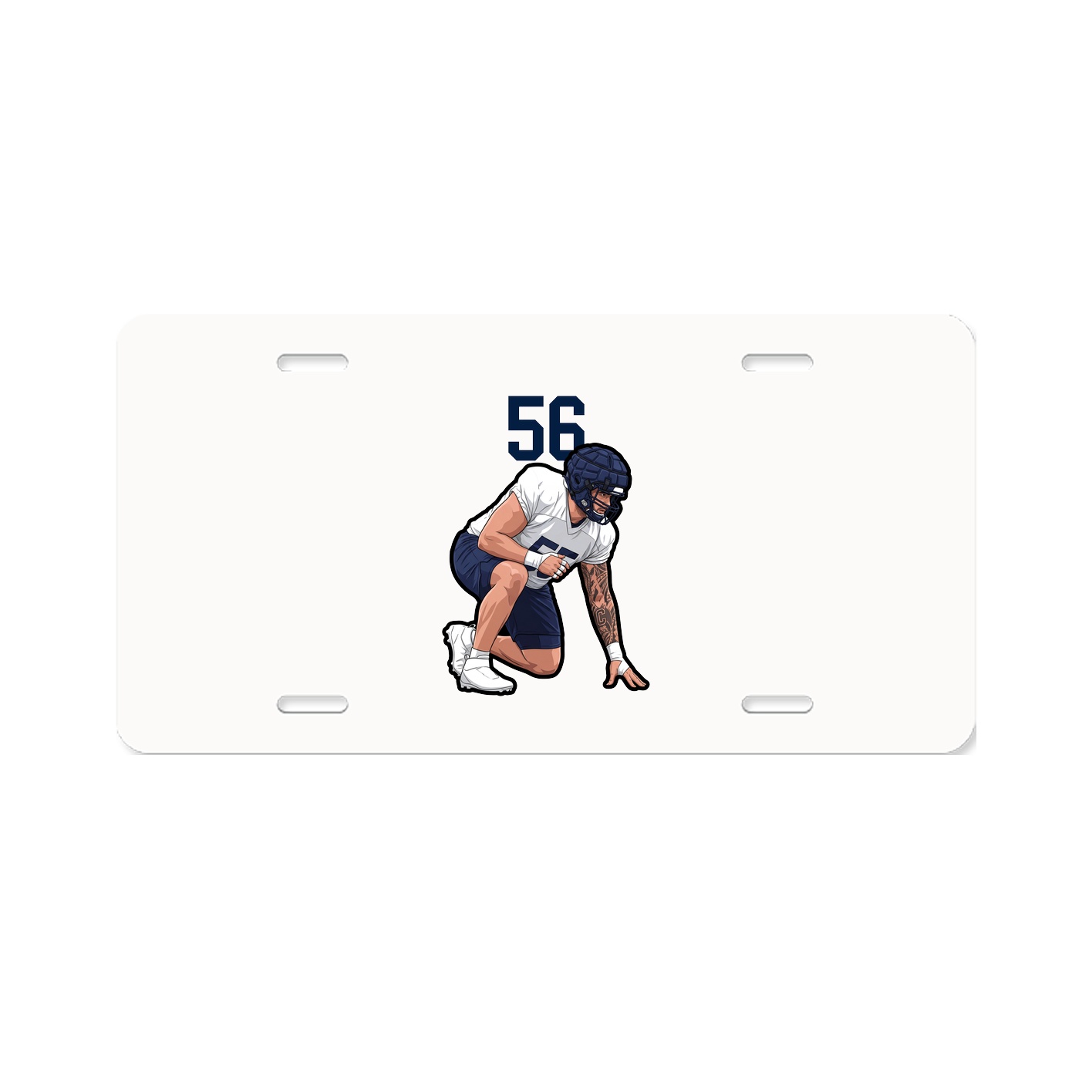 License Plate — Number Top in Classic