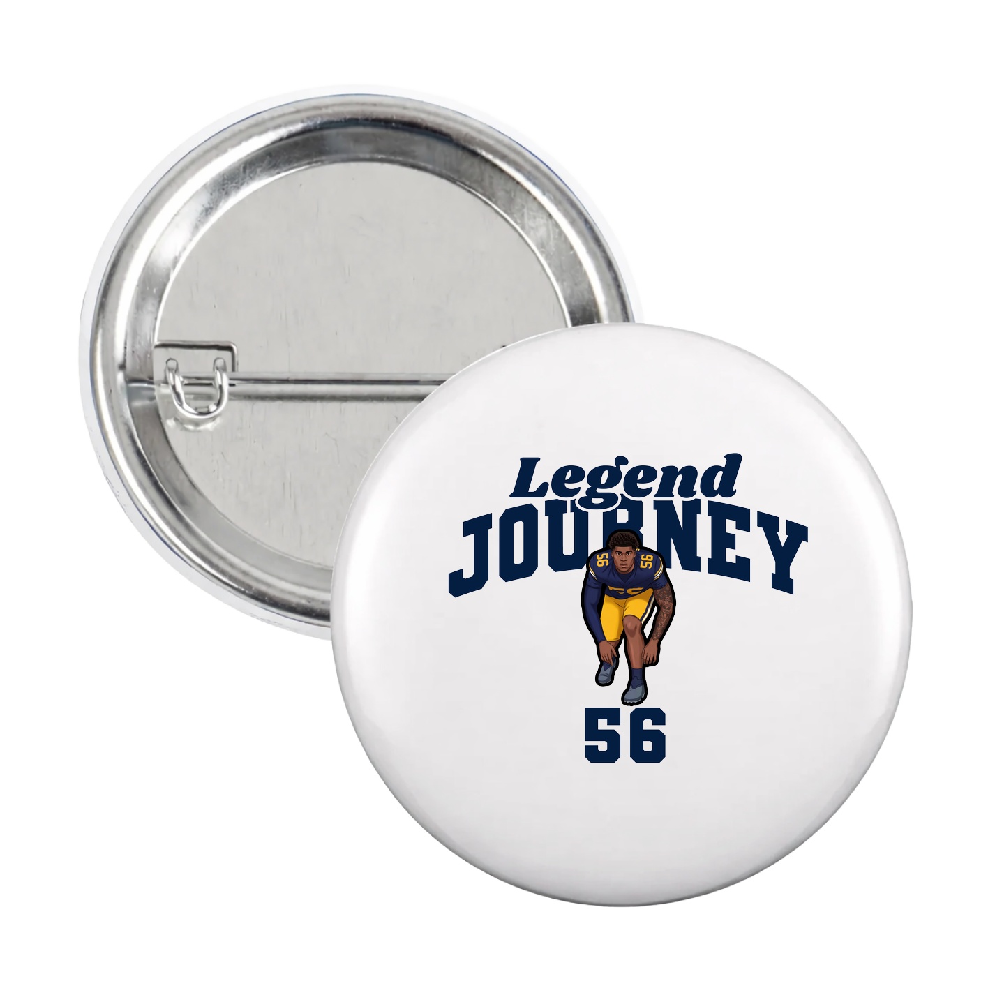 Game Day Button — Signature Arch in White