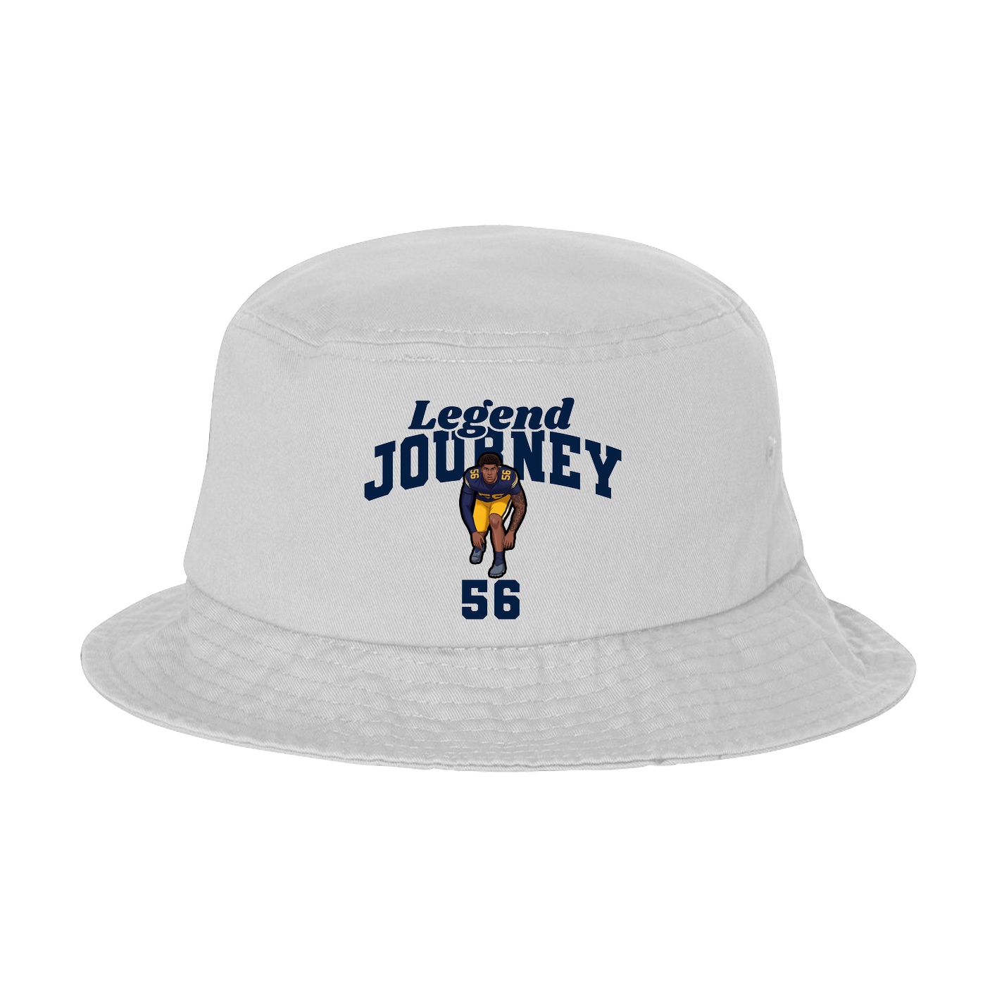 Bucket Cap — Signature Arch in White