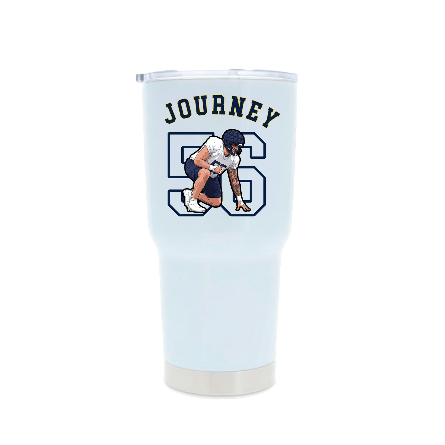30oz Stainless Steel Tumbler — Shirsey Arch in White