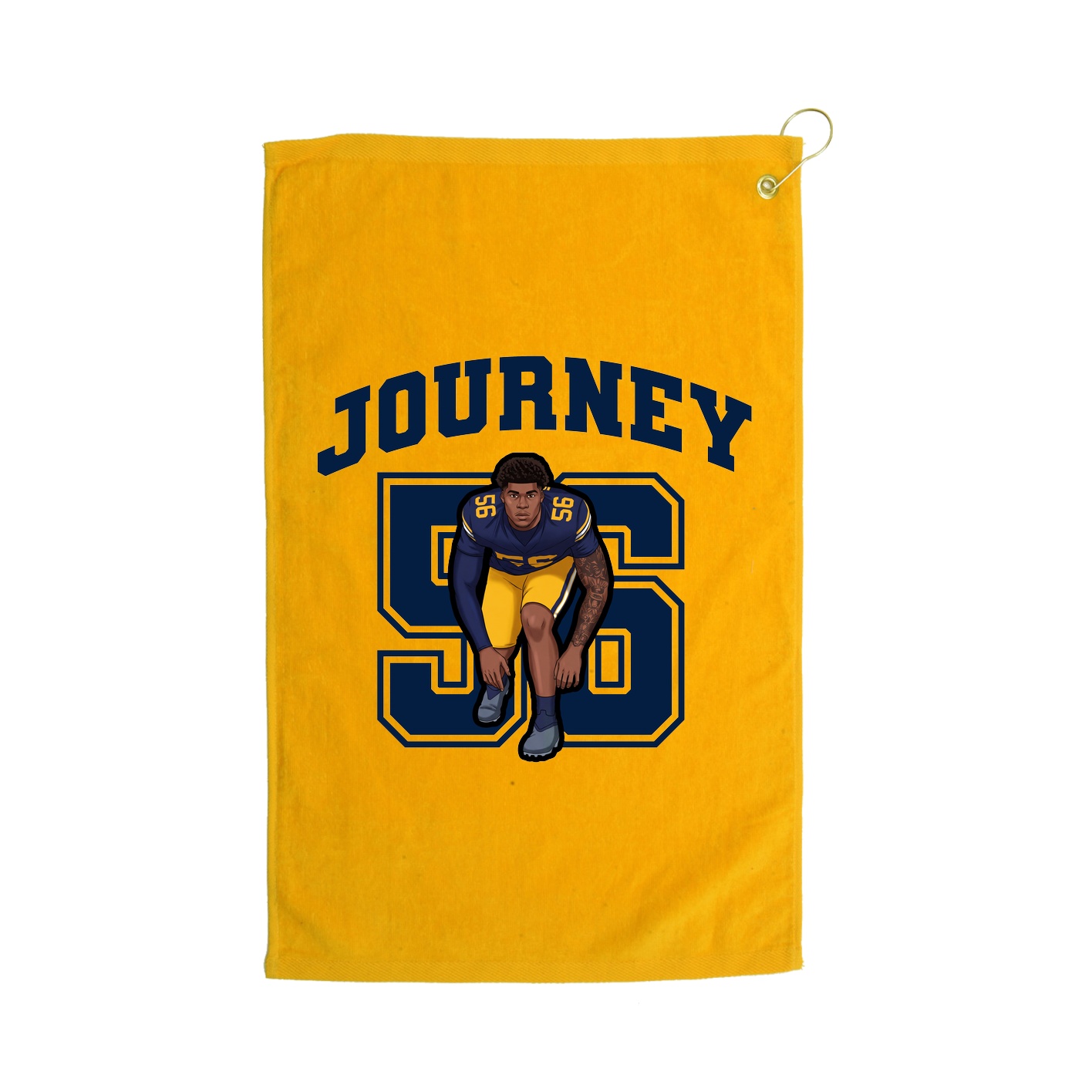 Golf Towel — Number in Gold