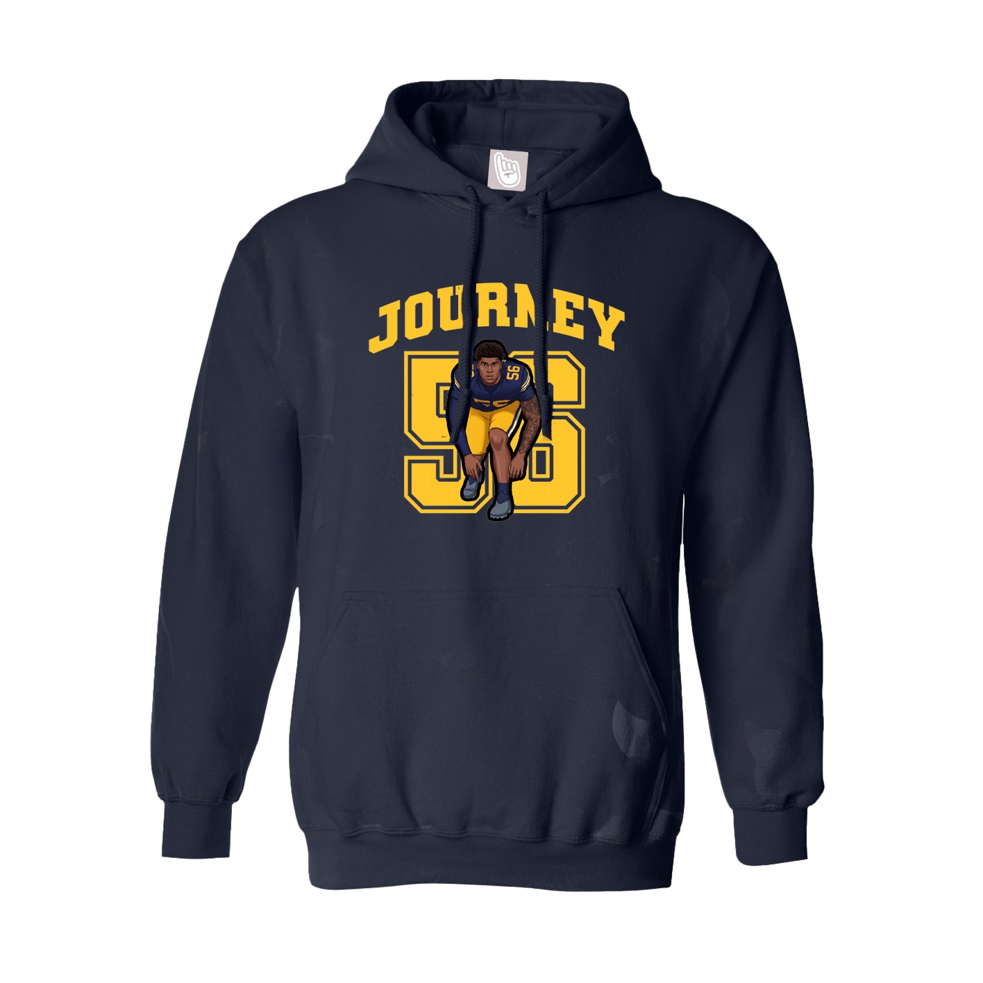 Youth Hoodie — Number in Navy