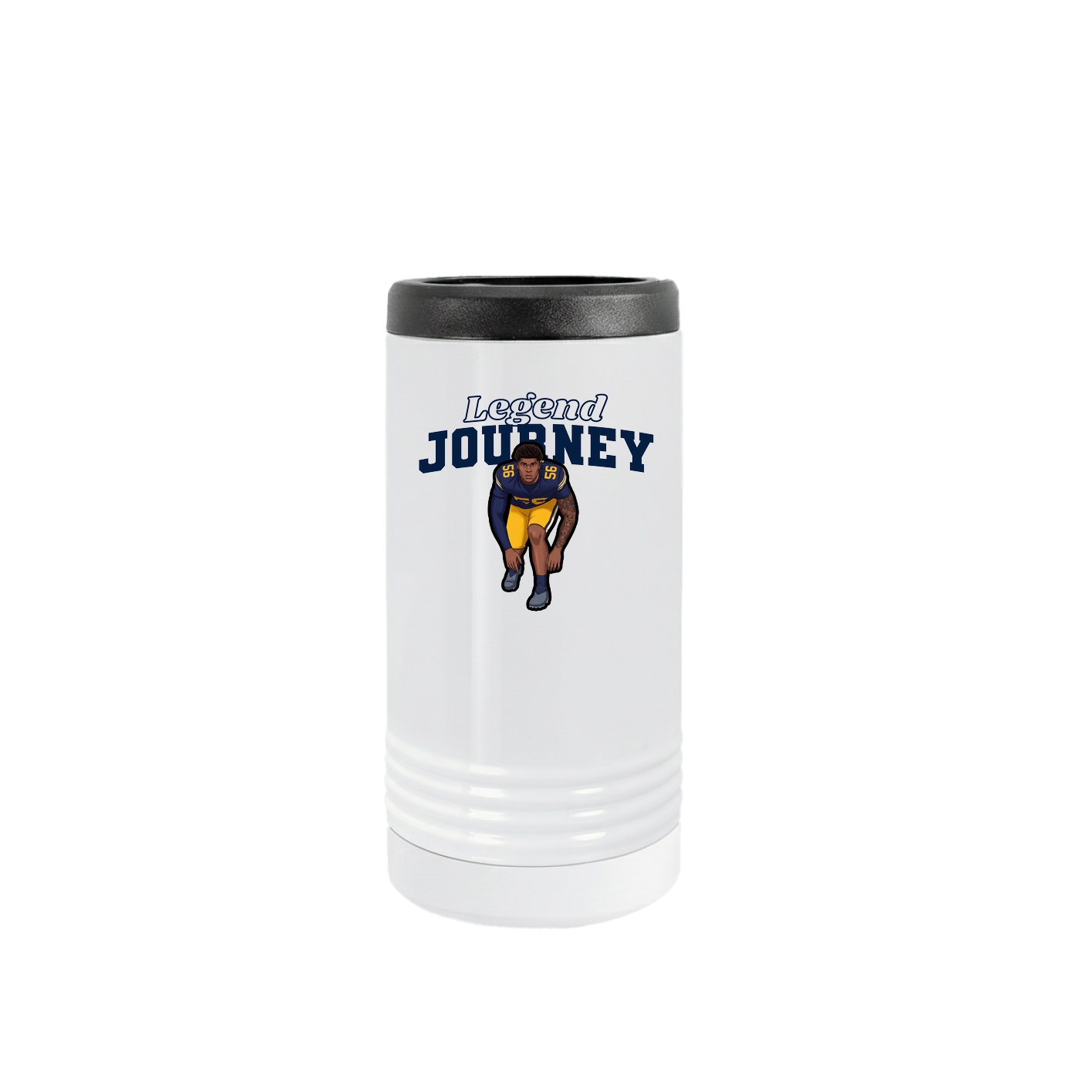 Slim Beverage Holder — Name Arch in White