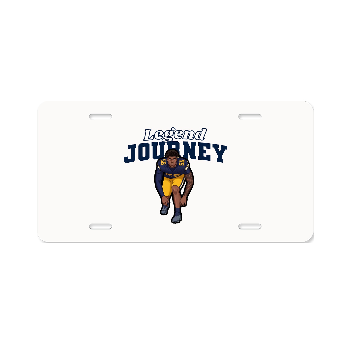 License Plate — Name Arch in Classic