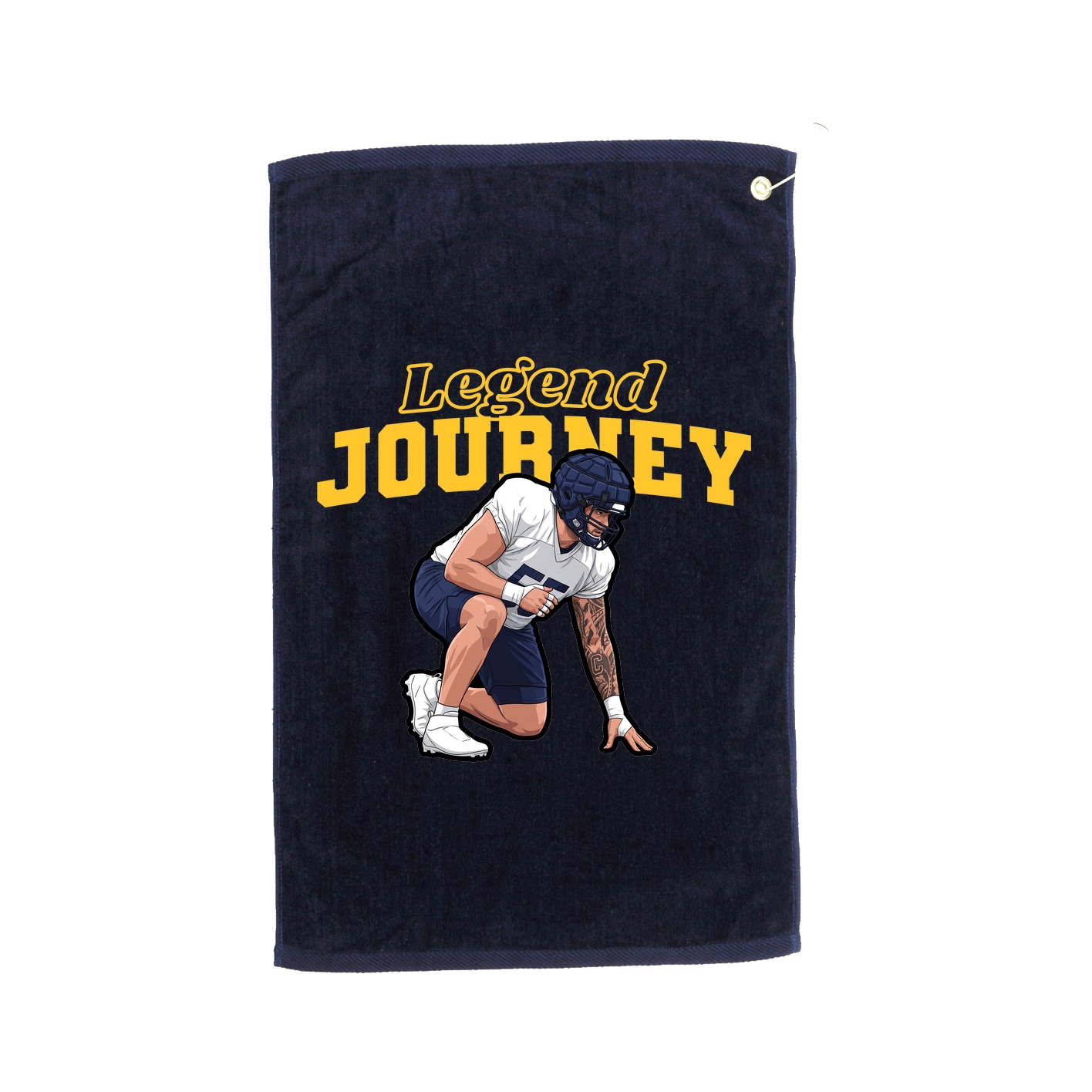 Golf Towel — Name Arch in Navy