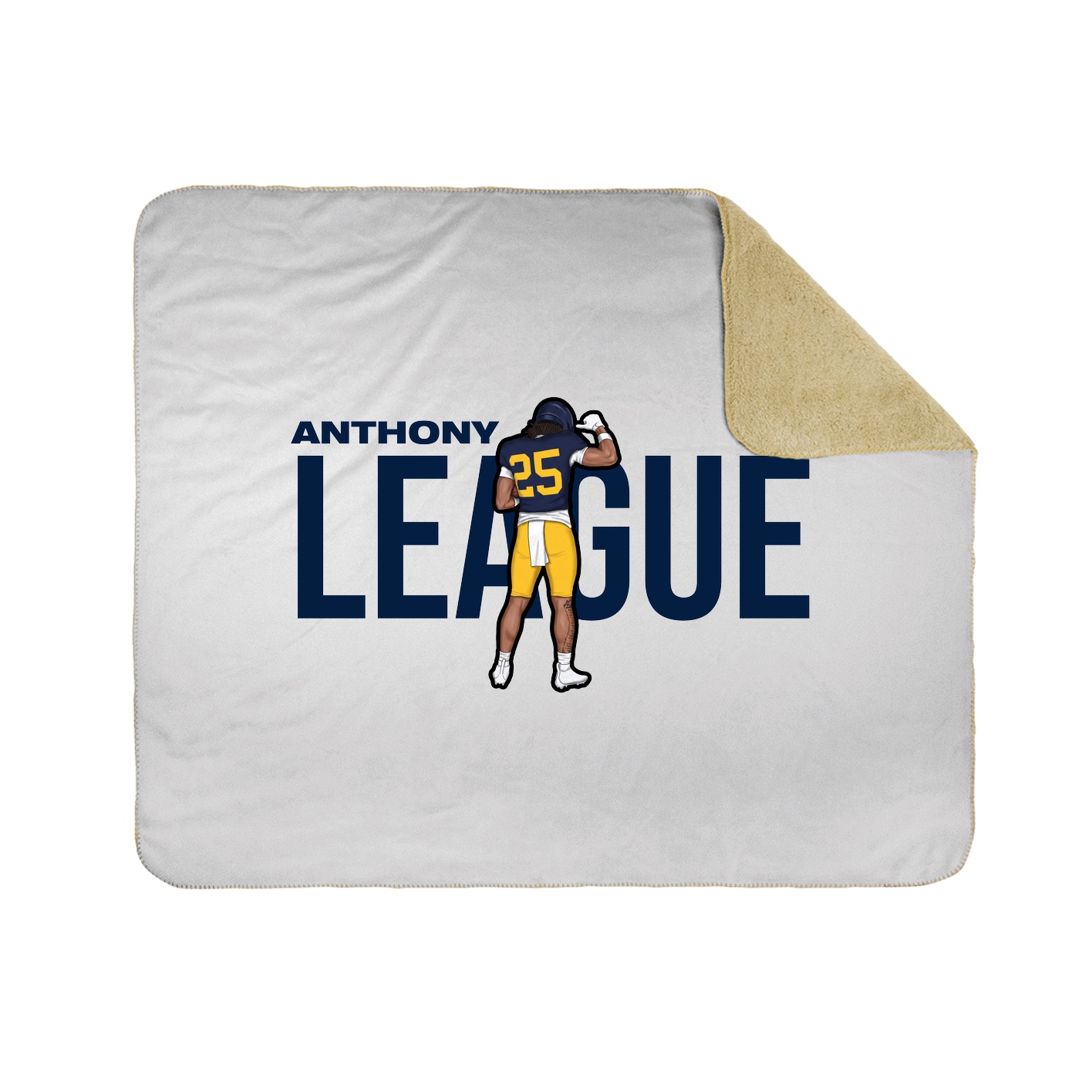 Throw Blanket — Player Name in White