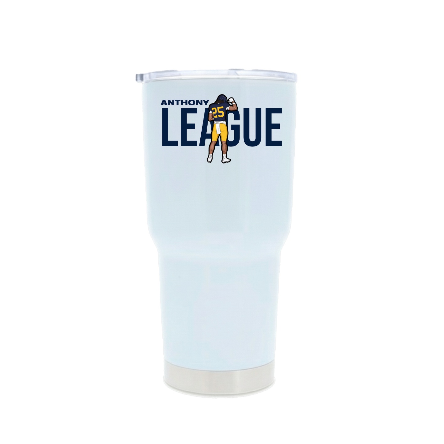 30oz Stainless Steel Tumbler — Player Name in White