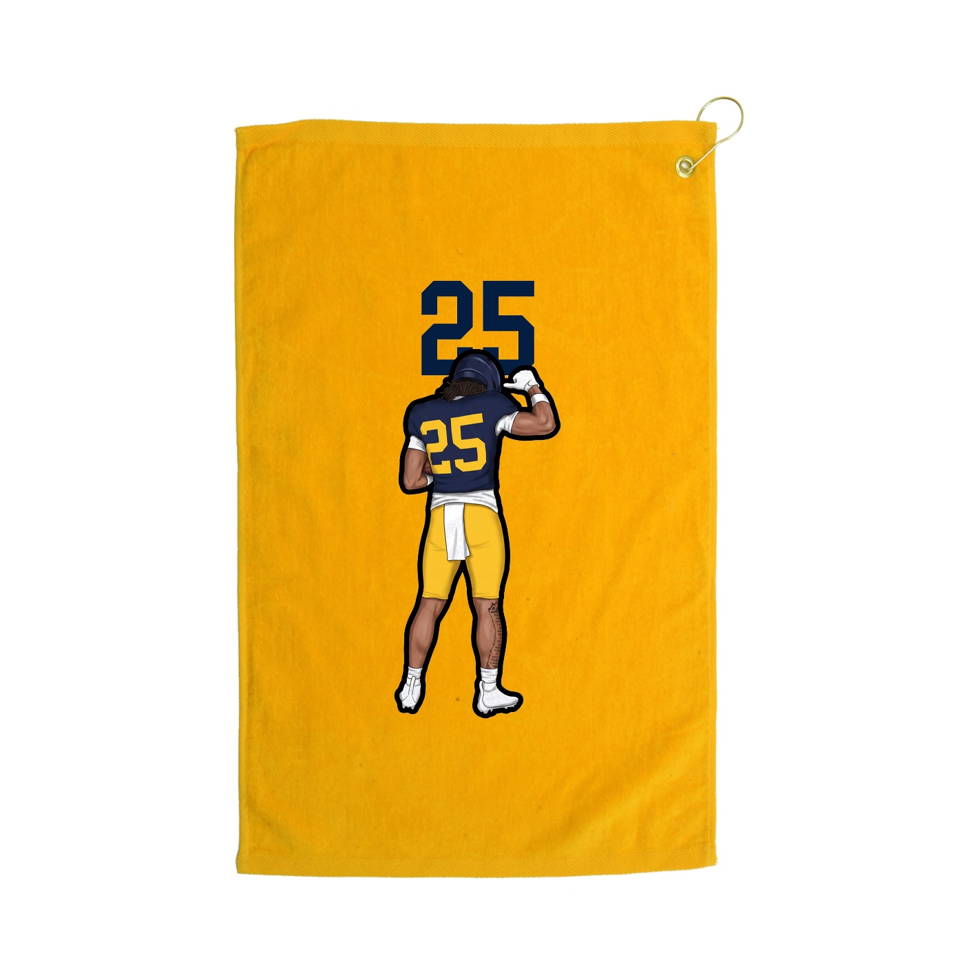 Golf Towel — Number Top in Gold