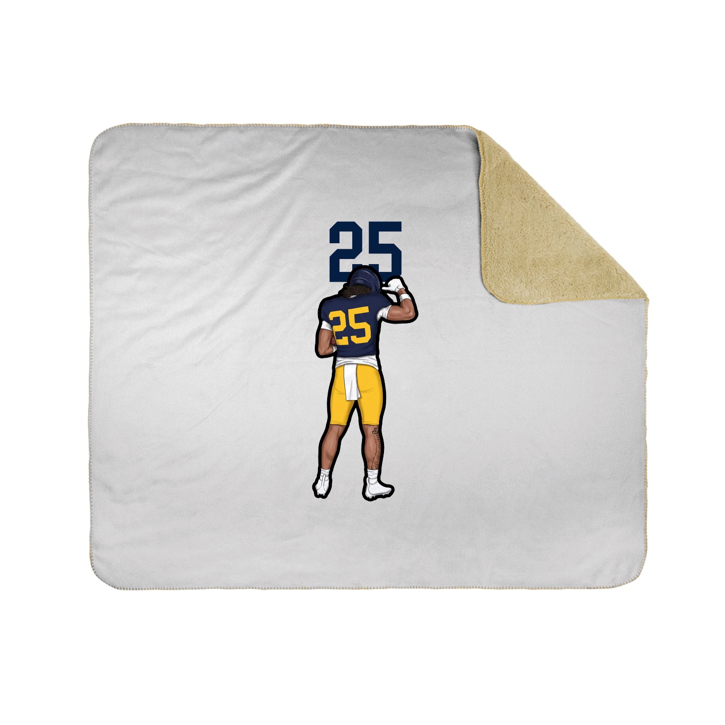 Throw Blanket — Number Top in White