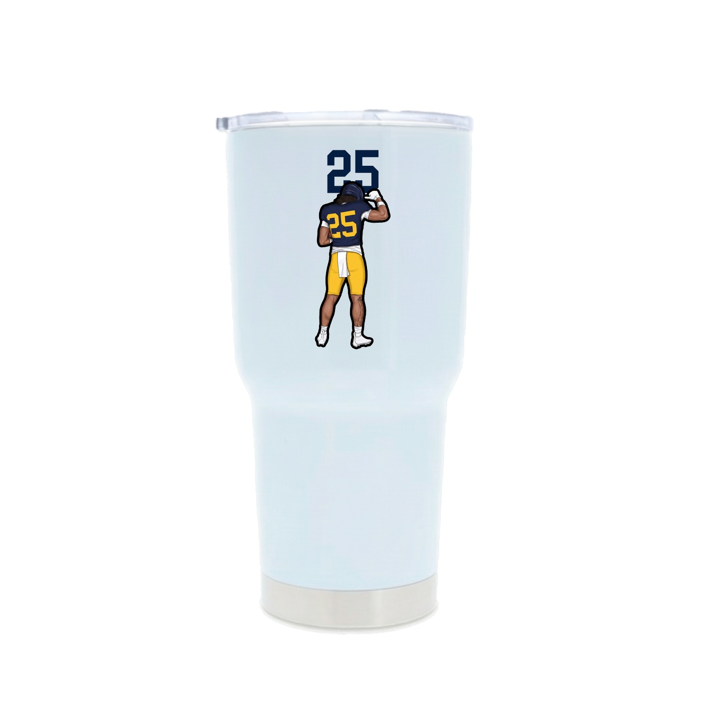 30oz Stainless Steel Tumbler — Number Top in White