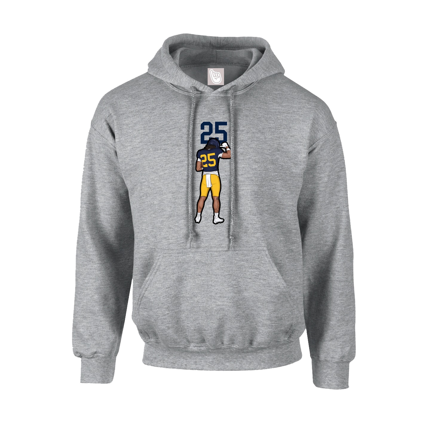 Hoodie — Number Top in Grey