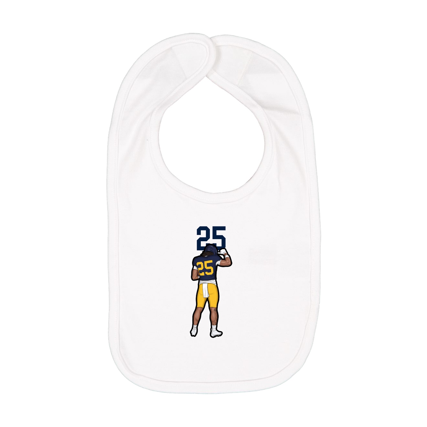 Infant Bib — Number Top in White