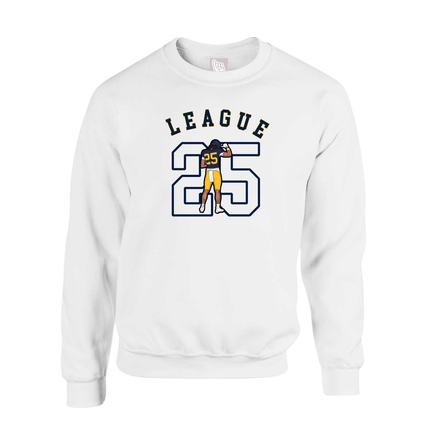 Fleece Crew — Shirsey Arch in White