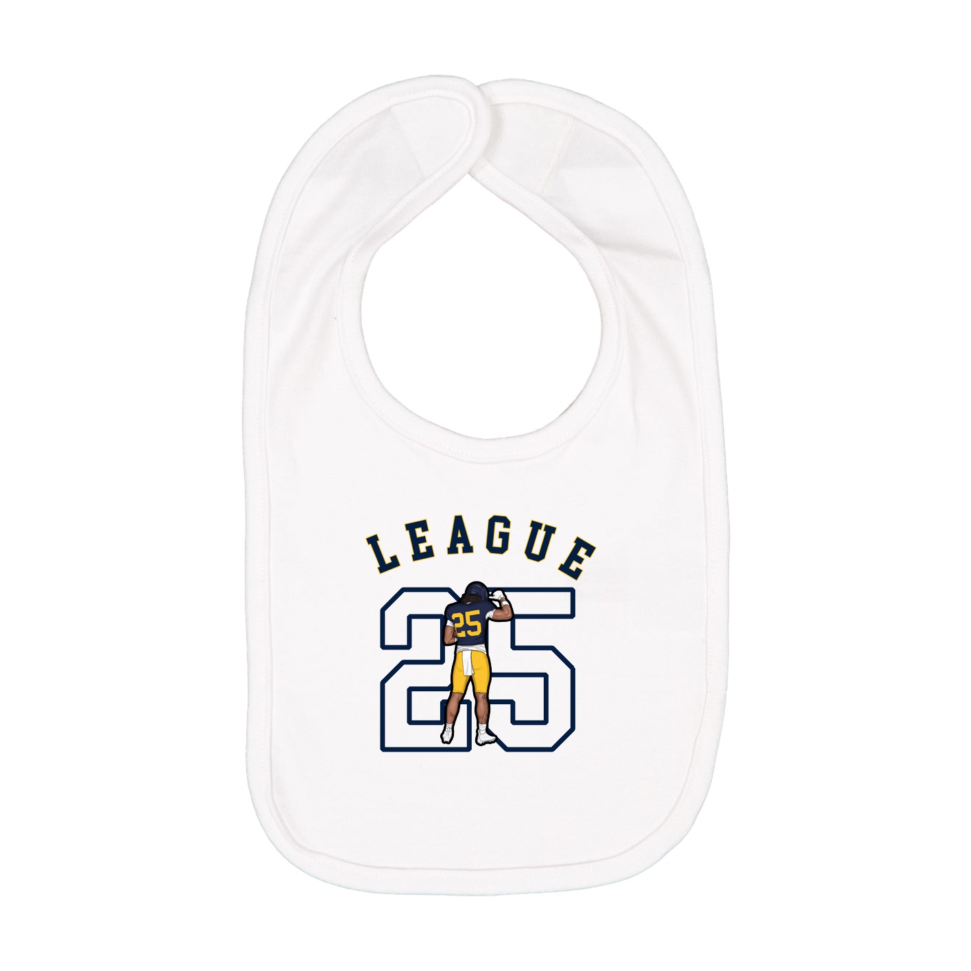 Infant Bib — Shirsey Arch in White