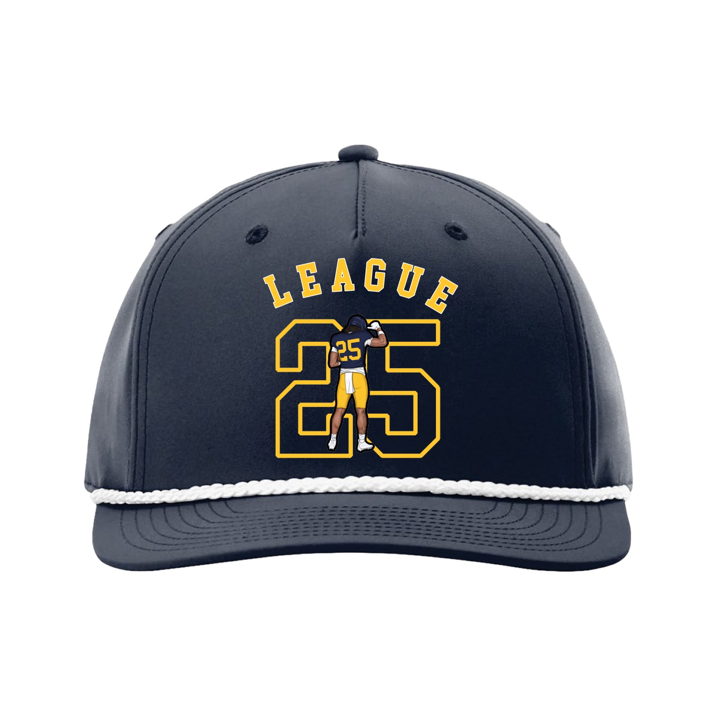 Five-Panel Classic Rope Cap — Shirsey Arch in Navy
