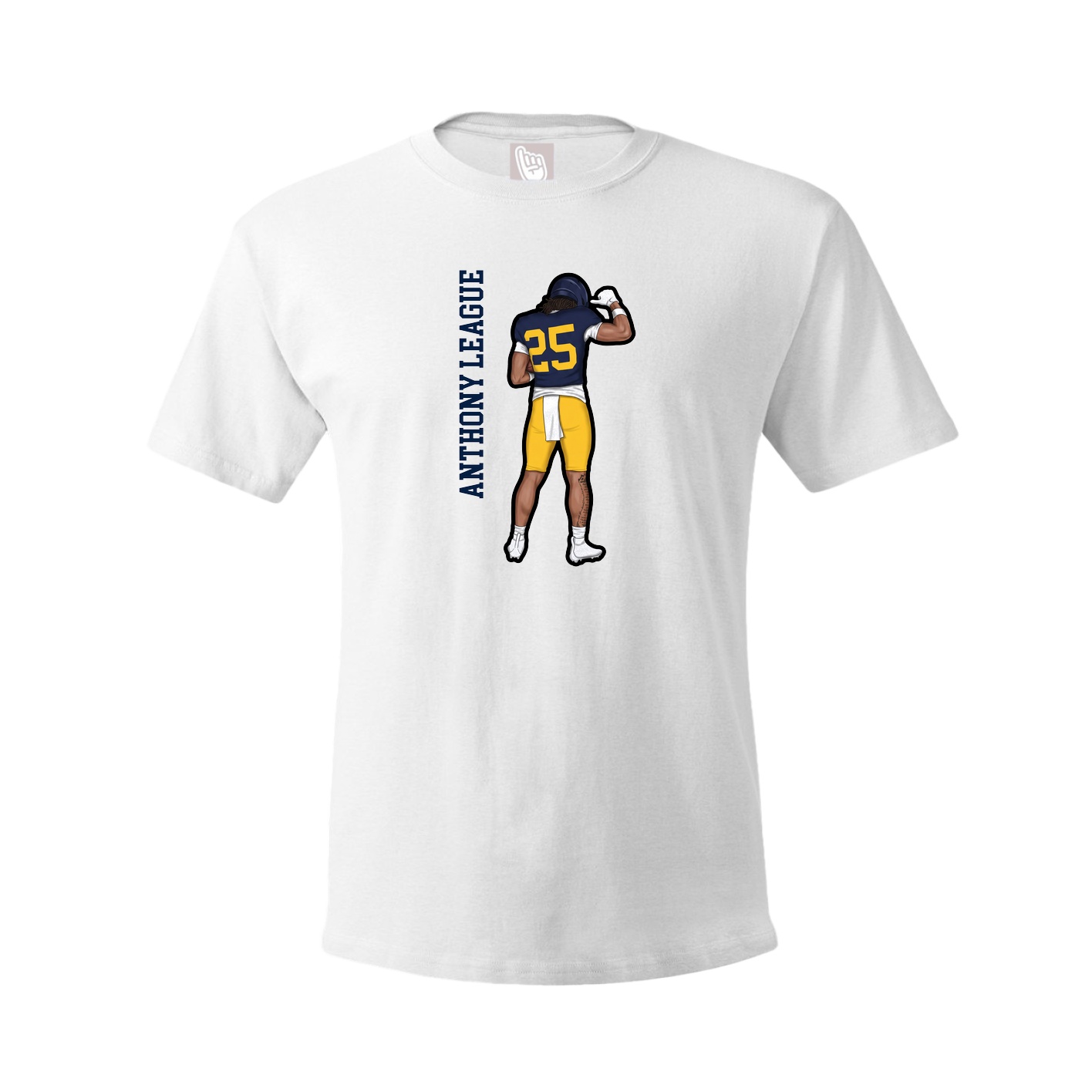 Tee — Name Vertical in White
