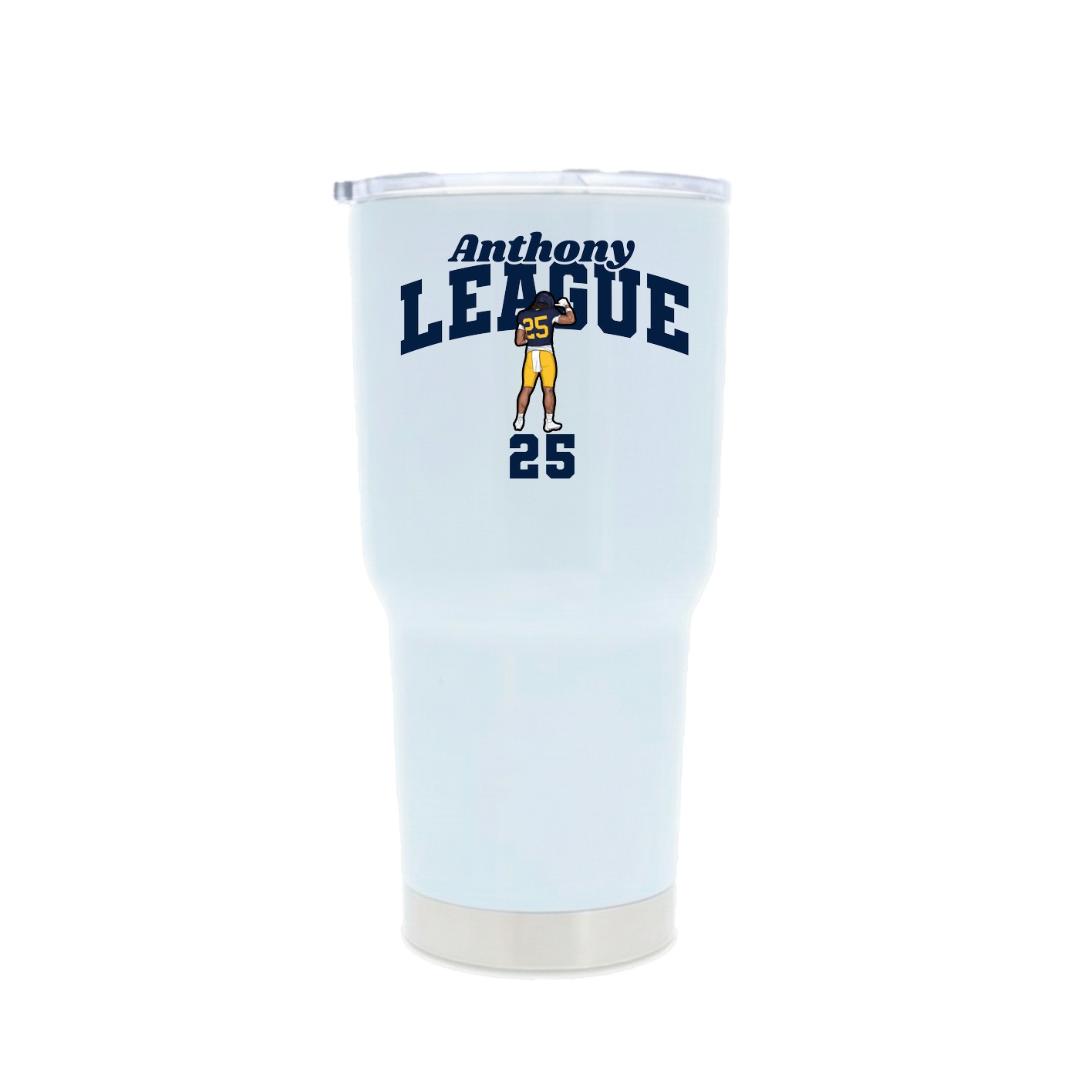 30oz Stainless Steel Tumbler — Signature Arch in White
