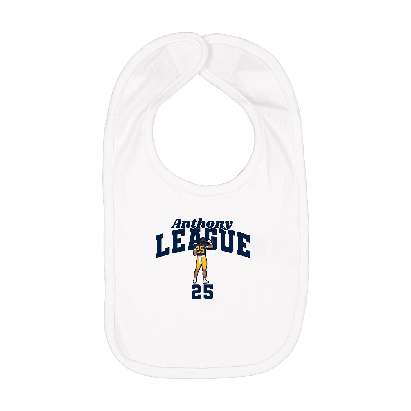 Infant Bib — Signature Arch in White