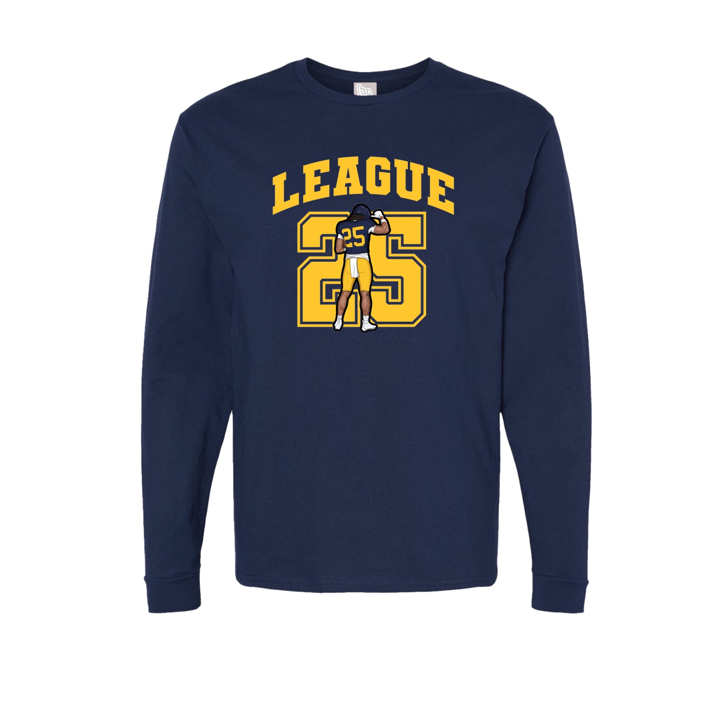 Long Sleeve Tee — Number in Navy