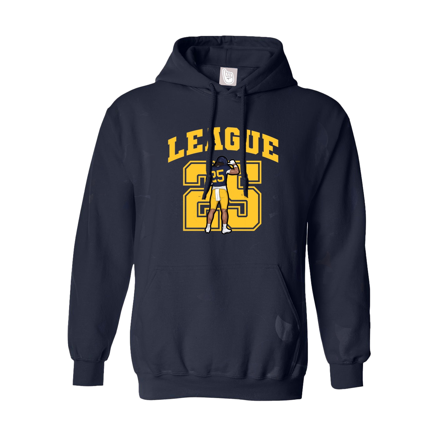 Youth Hoodie — Number in Navy