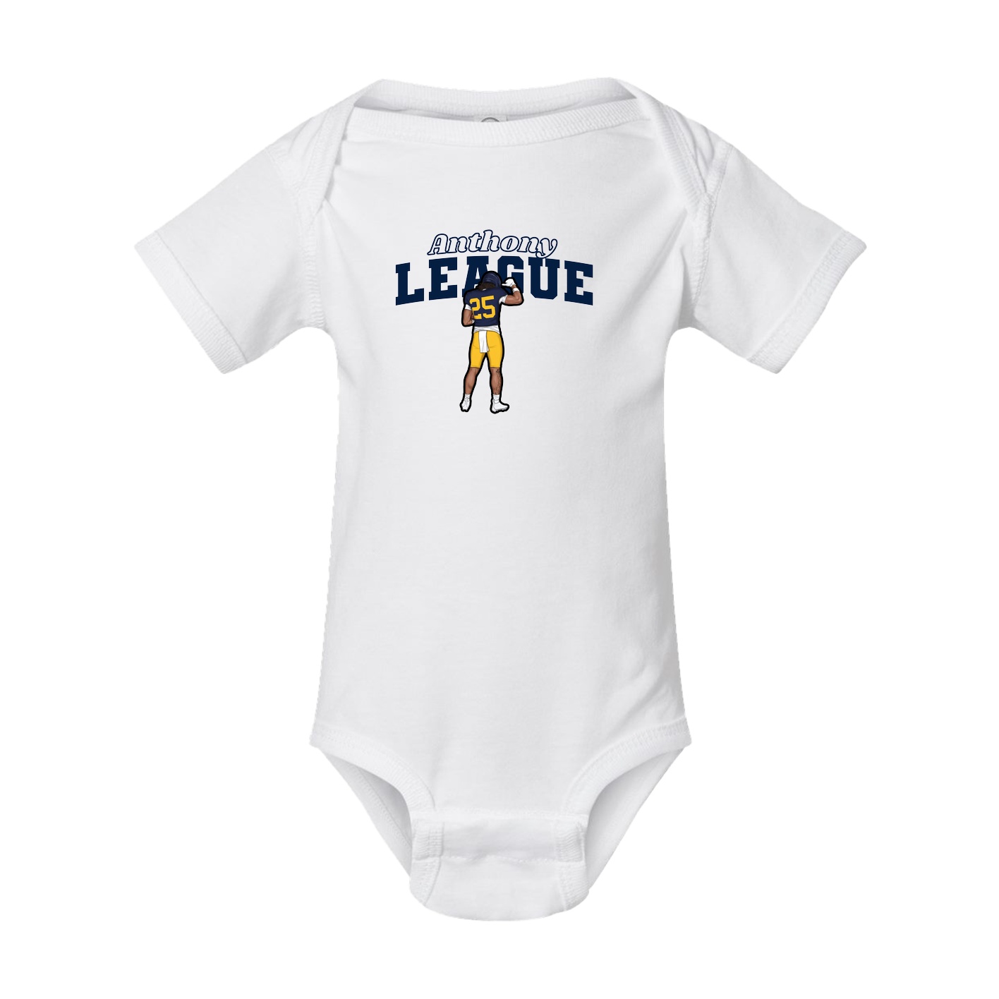 Baby Onesie — Name Arch in White