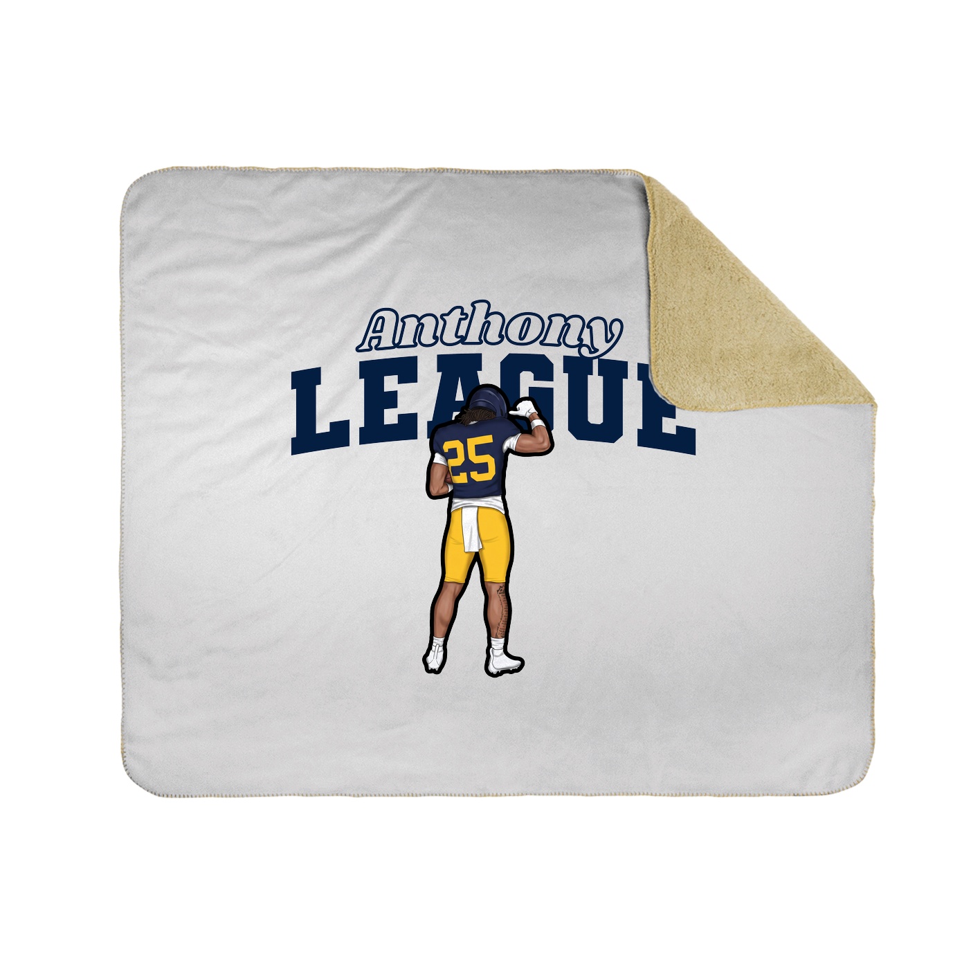 Throw Blanket — Name Arch in White