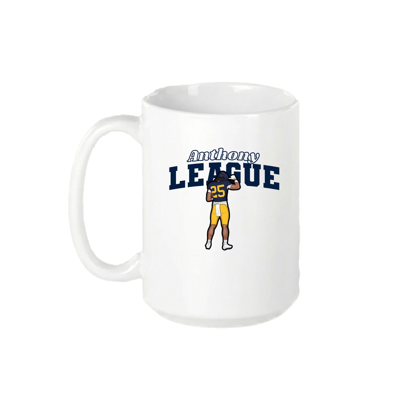 15oz Coffee Mug — Name Arch in White