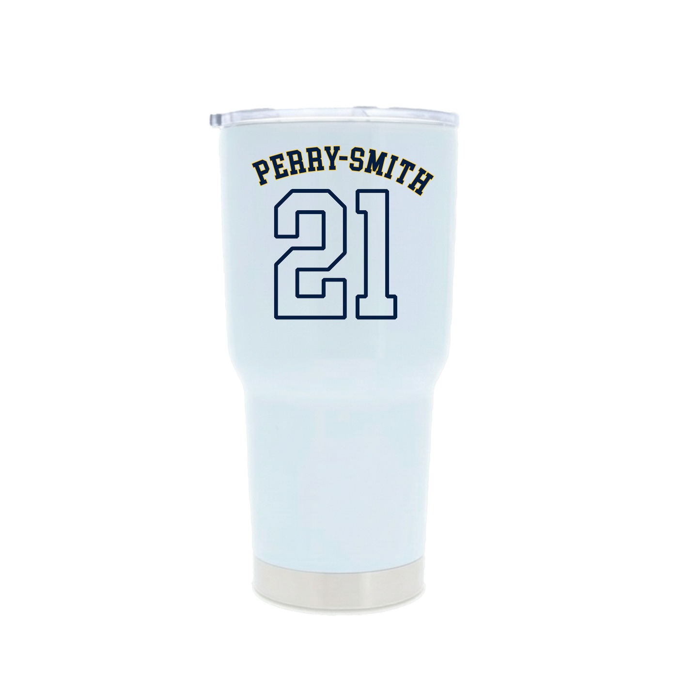 30oz Stainless Steel Tumbler — Shirsey Arch in White