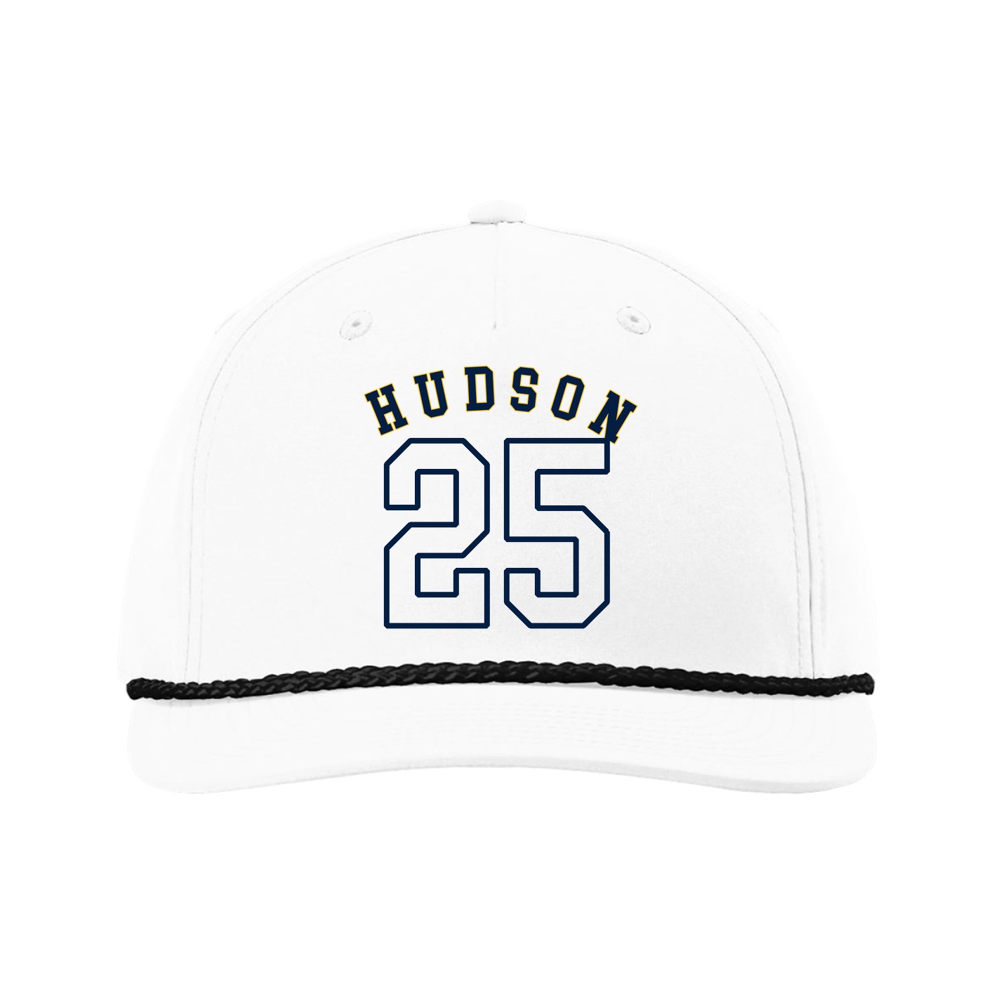 Five-Panel Classic Rope Cap — Shirsey Arch in White