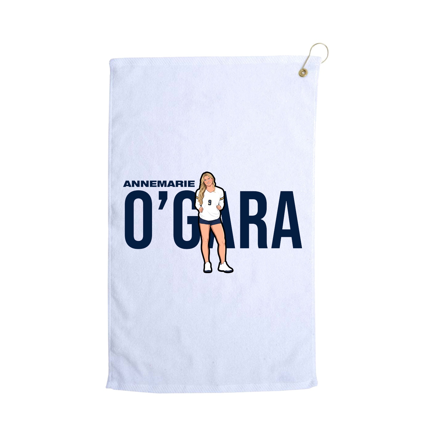 Golf Towel — Player Name in White