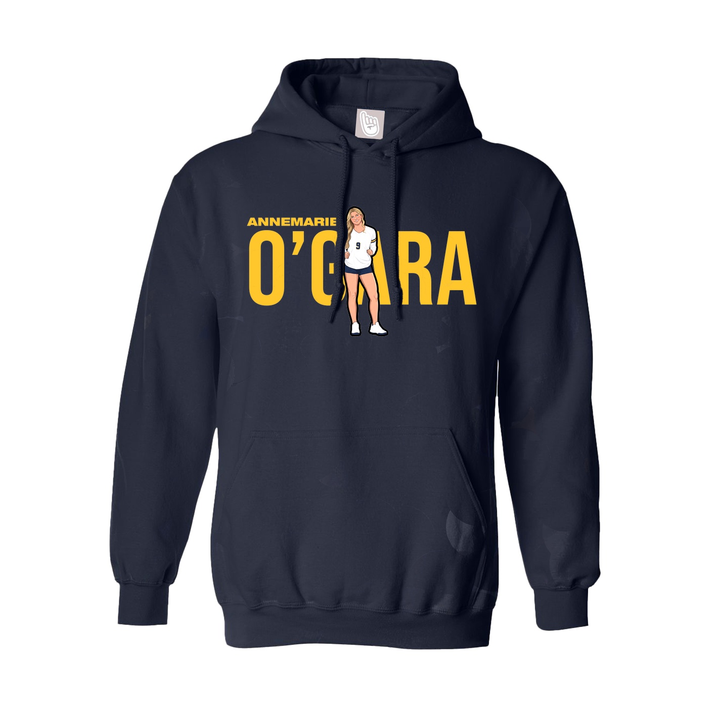 Hoodie — Player Name in Navy