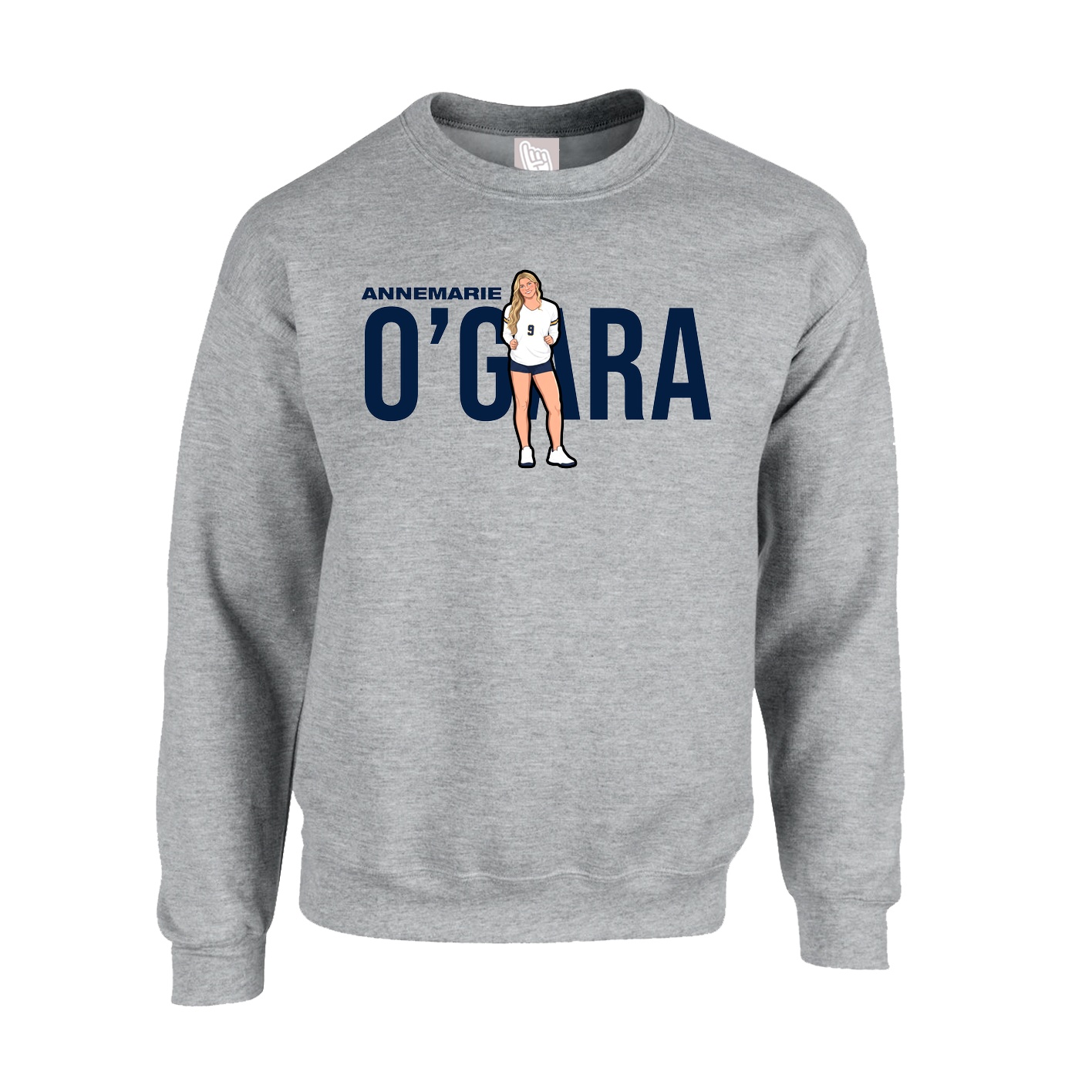 Fleece Crew — Player Name in Grey