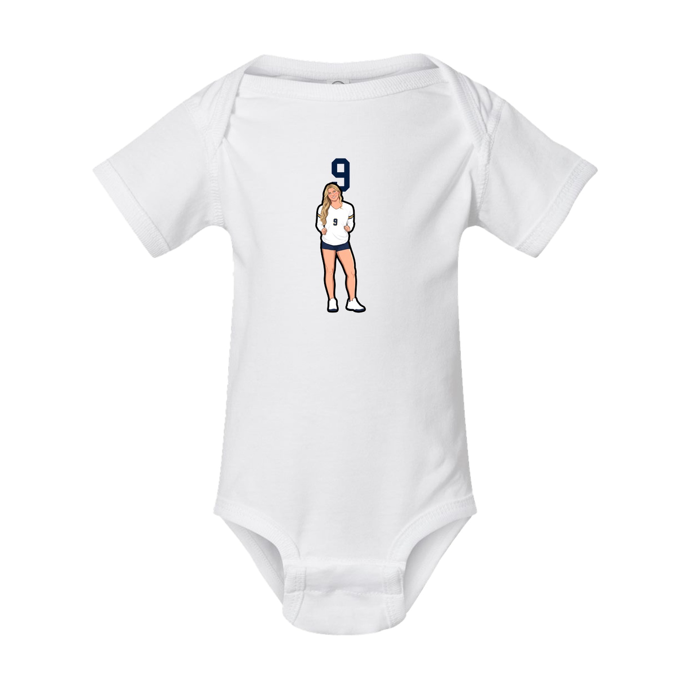Baby Onesie — Number Top in White