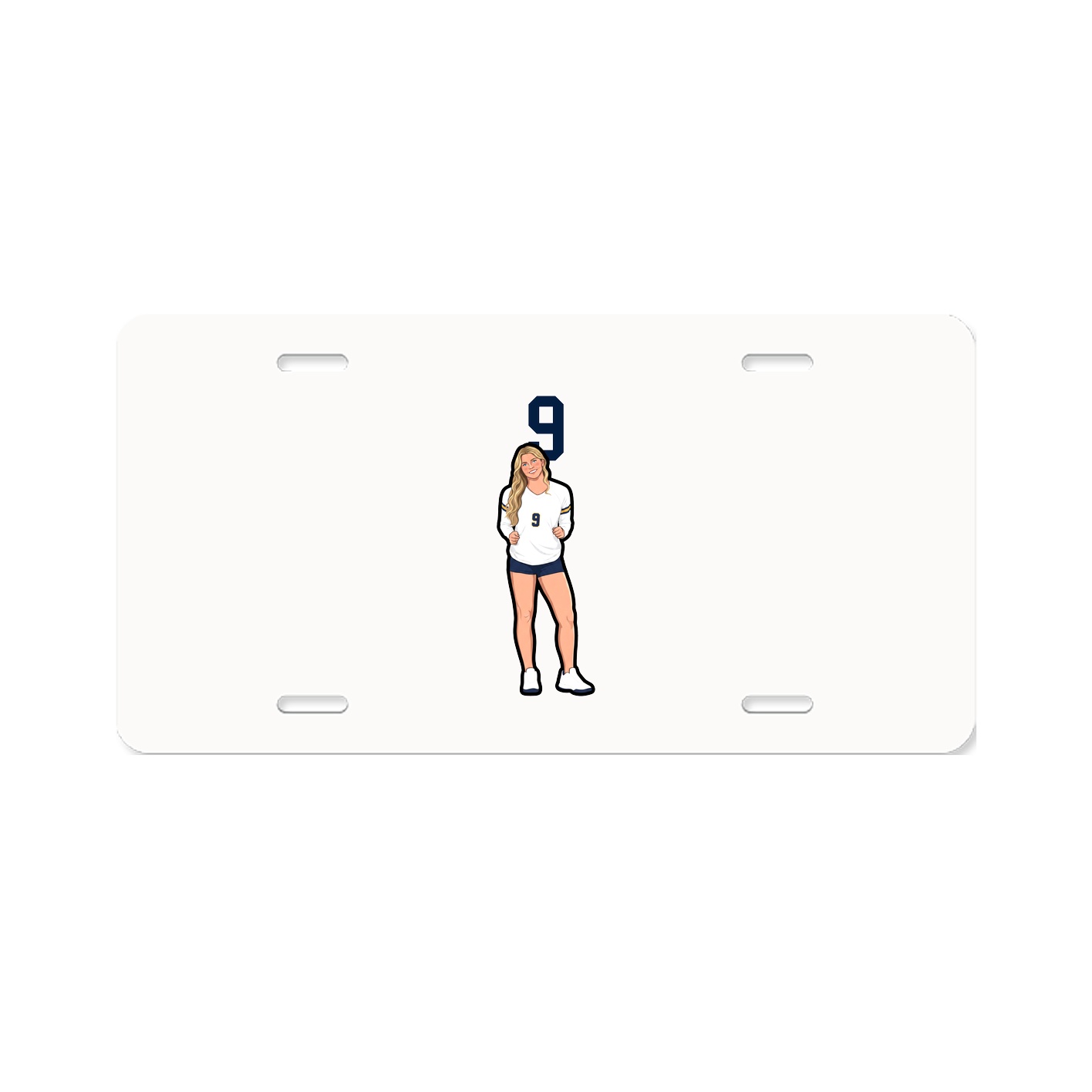 License Plate — Number Top in Classic