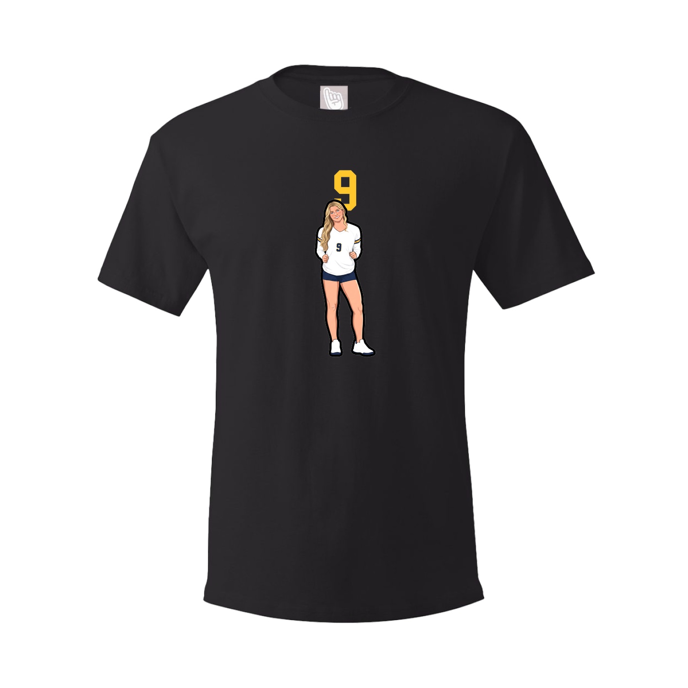 Youth Tee — Number Top in Black