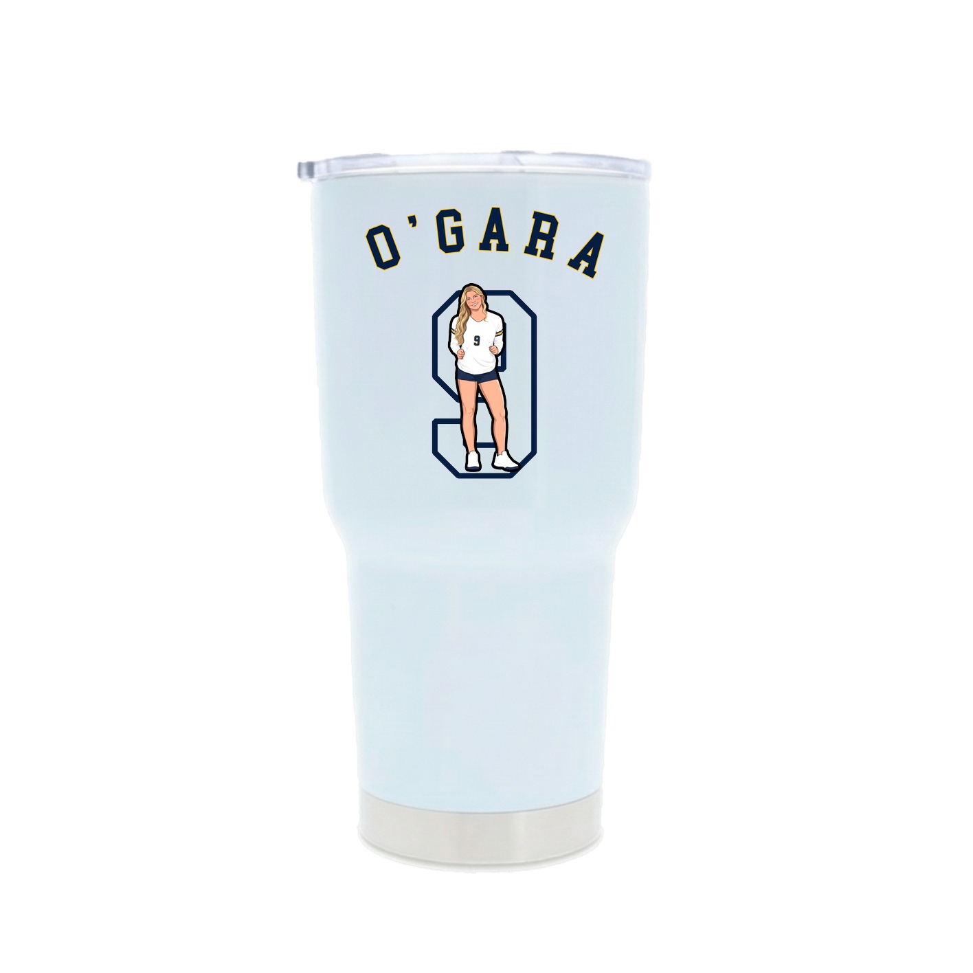 30oz Stainless Steel Tumbler — Shirsey Arch in White