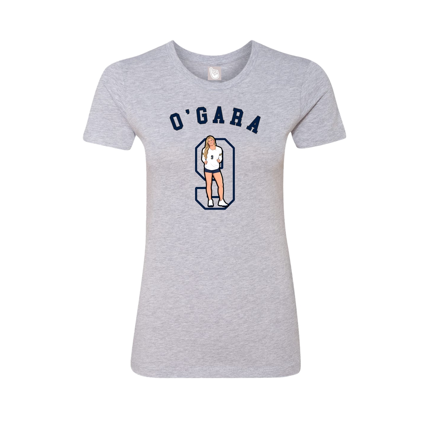 Fitted Women's Tee — Shirsey Arch in Grey